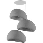 Suspensions en polym�re gris 50x45x120cm wabi sabi nami - home design