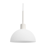 Suspension structure blanche et abat - jour en verre opale 20cm vienda - herstal