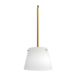 Suspension structure en laiton satin et abat - jour en verre opale 13, 4cm gil il grande - herstal