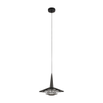 Suspension tissage en coton et bambou noir 34cm carpa - forestier
