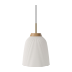 Suspension en verre blanc opale et fer dor� 35 cm campa - bolia