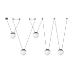 Suspension en verre grise 5l mine space - faro barcelona