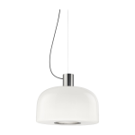 Suspension en verre opalin triplex et aluminium chrom� bellhop glass s2 - flos