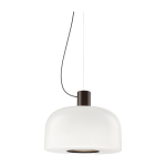 Suspension en verre opalin triplex et aluminium cioko bellhop glass s2 - flos