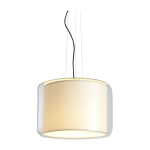 Suspension en verre souffl� blanc 30cm mercer - marset
