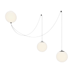 Suspension en verre de trois globes 300x300cm twins - maytoni