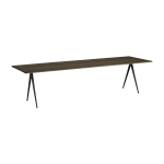 Table 300 cm en ch�ne massif solide fum� et acier noir pyramid 02 - hay