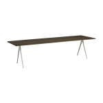 Table 300 cm en ch�ne solide fum� et acier beige pyramid 02 - hay