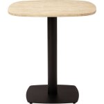 Table en acier noir et plateau en travertin cm gather - umage