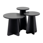 Tables d'appoint en bois noir lume - home design