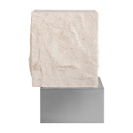 Table d'appoint en calcaire et acier chrom� 33x32x50cm temple - 101 copenhagen