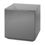 Table d'appoint carr�e en verre miroir noir 46x46cm speculum - aytm