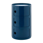 Table d'appoint design bleu 3 tiroirs componibili big - kartell