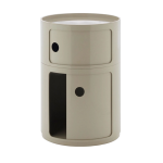 Table d'appoint design dove gray 2 tiroirs componibili big - kartell