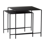 Table d'appoint en fer noir (lot de 2) - h�bsch