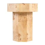 Table d'appoint hexagonale en placage de loupe mappa 48x58cm baka - versmissen