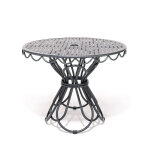 Table d'appoint de jardin ronde en m�tal noir antique 65cm the al fresco - business & pleasure