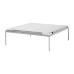 Table d'appoint en marbre bianco carrera et structure chrome fonc� 34x100 cm sett ln13 - &tradition