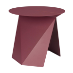 Table d'appoint en m�tal bordeaux 45x40cm foldy - zuiver