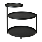 Table d'appoint modulable en bois teint� et cadre en m�tal noir 54cm swivel - ethnicraft accessories