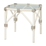Table d'appoint en osier cr�me 46 x 46 cm lucy - vincent sheppard