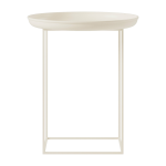 Table d'appoint ronde en acier blanc antique 45 cm duke - norr11