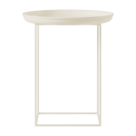 Table d'appoint ronde en acier blanc antique 45 cm duke - norr11