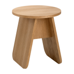 Table d'appoint ronde en bois de ch�ne huil� 40x43cm momoko - emko