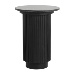 Table d'appoint ronde en marbre noir 40 cm erie - nordal
