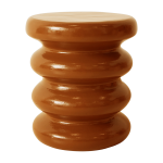 Table d'appoint en terre cuite caramel 36x36x35cm allure - hkliving