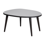 Table d'appoint en verre fum� 55x75x38cm gusto - home design