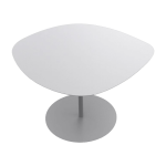 Table basse en acier blanche galet n�1 - mati�re grise