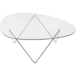 Table basse en acier chrom� et verre 106cm pedrera - gubi