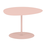 Table basse en acier mat baby pink 40 cm galet 01 - mati�re grise