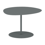 Table basse en acier mat orage 40 cm galet 01 - mati�re grise
