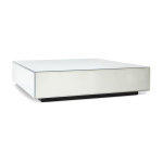 Table basse avec bloc miroir clair 90x90cm - hkliving