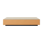 Table basse avec bloc miroir smokey brown 80x55cm - hkliving