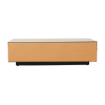 Table basse avec bloc miroir smokey brown 90x90cm - hkliving