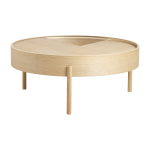 Table basse en bois de ch�ne huil� 89x38cm arc - woud