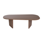 Table basse en bois fonc� 130x65x40cm ovalis - home design