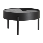 Table basse en bois de fr�ne noir 66x38cm arc - woud