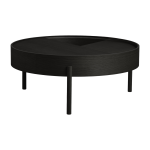 Table basse en bois de fr�ne noir 89x38cm arc - woud