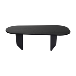Table basse en bois noir 130x65x40cm ovalis - home design