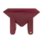 Table basse carr�e en b�ton arm� de fibres de verre bordeaux brillant 60x40cm prism - versmissen