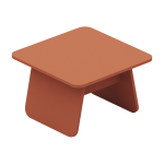Table basse carr�e en bois de ch�ne terracotta 60x60x38cm momoko - emko