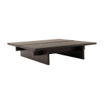 Table basse carr�e en ch�ne teint� fonc� 110x110x25cm ita os4 - &tradition