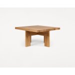 Table basse carr�e style ferme en ch�ne naturel 70 x 70 x 37 cm farmhouse - frama