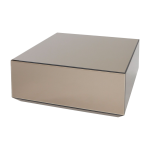 Table basse carr�e en verre miroir marron 80x80cm speculum - aytm