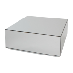 Table basse carr�e en verre miroir noir 80x80cm speculum - aytm