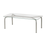 Table basse carr�e en verre tremp� 110x60cm uku - noo. ma